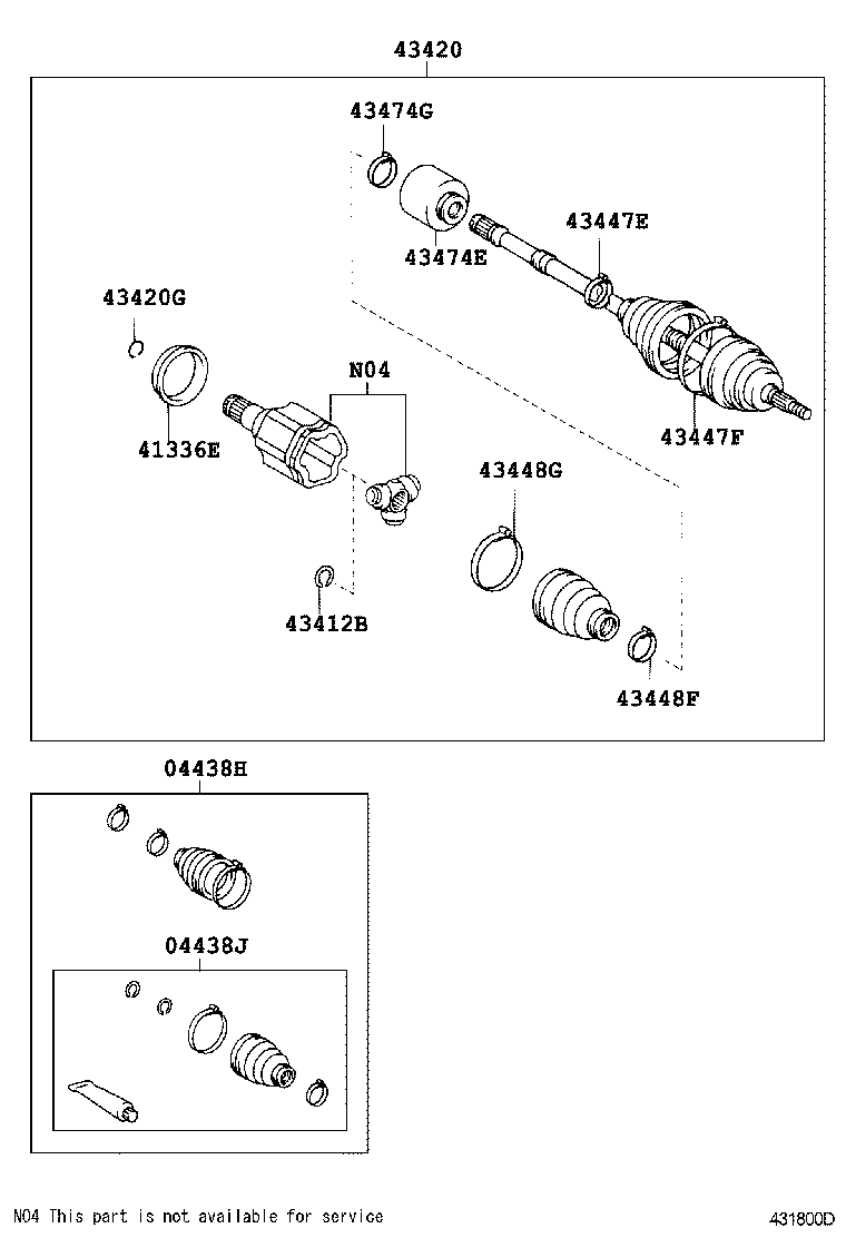  CAMRY NAP |  FRONT DRIVE SHAFT