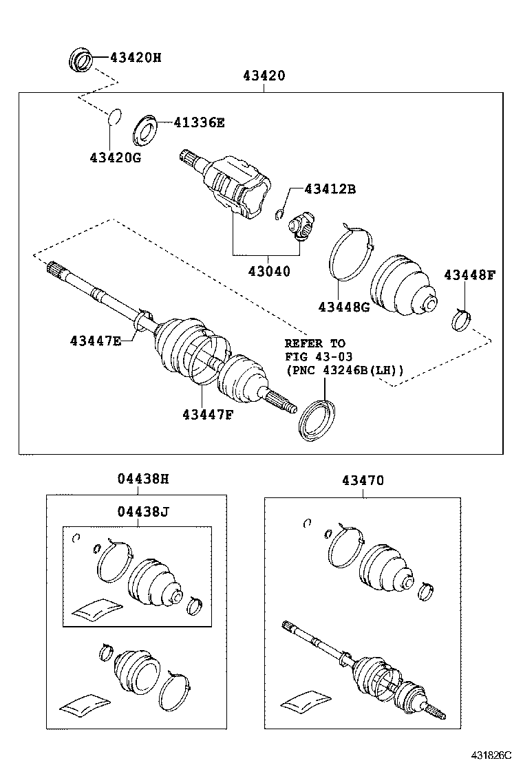  GS30 35 43 460 |  FRONT DRIVE SHAFT