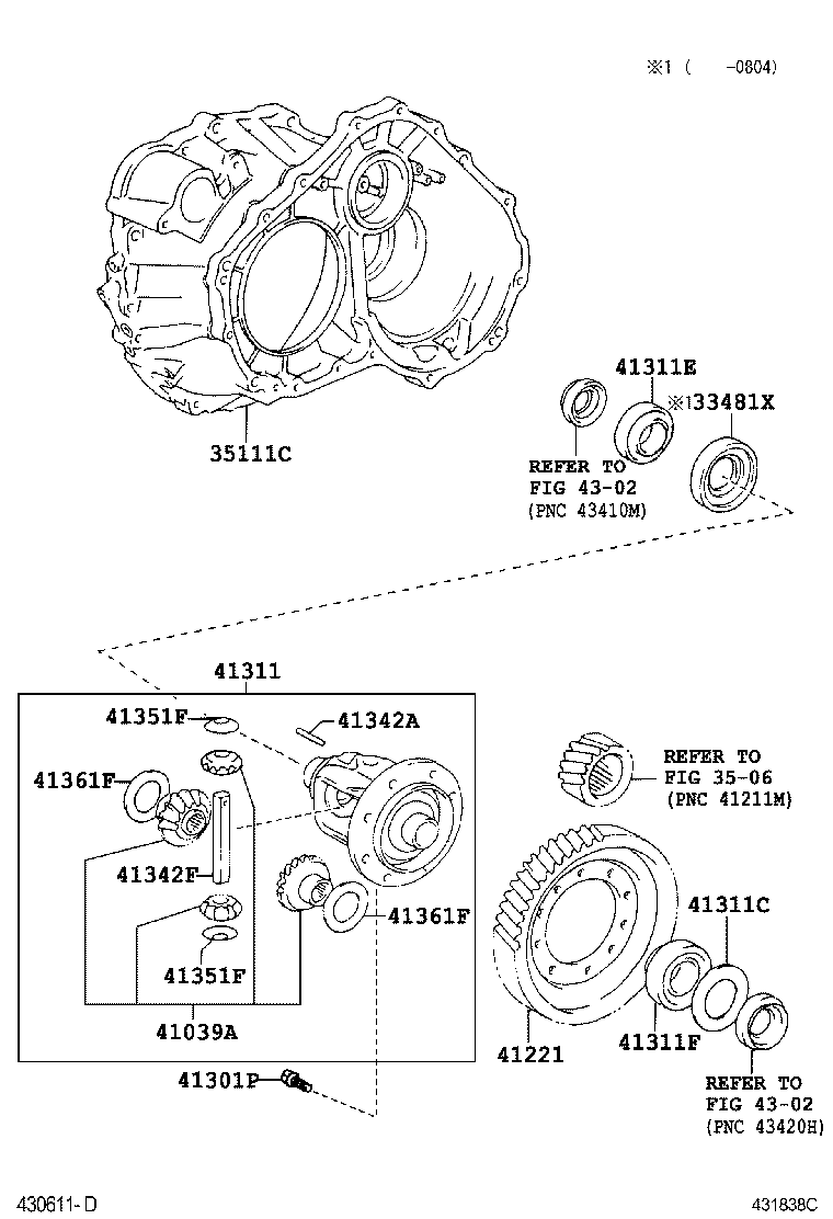  SCION XB |  FRONT AXLE HOUSING DIFFERENTIAL