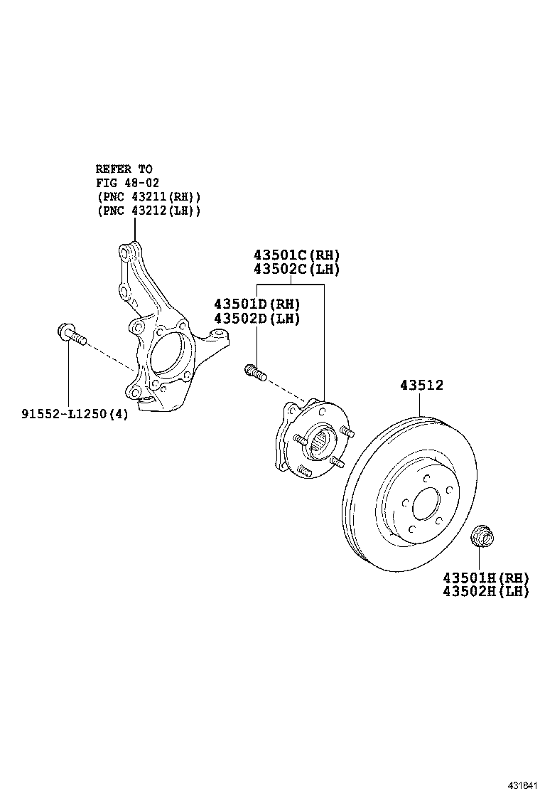  SCION XB |  FRONT AXLE HUB