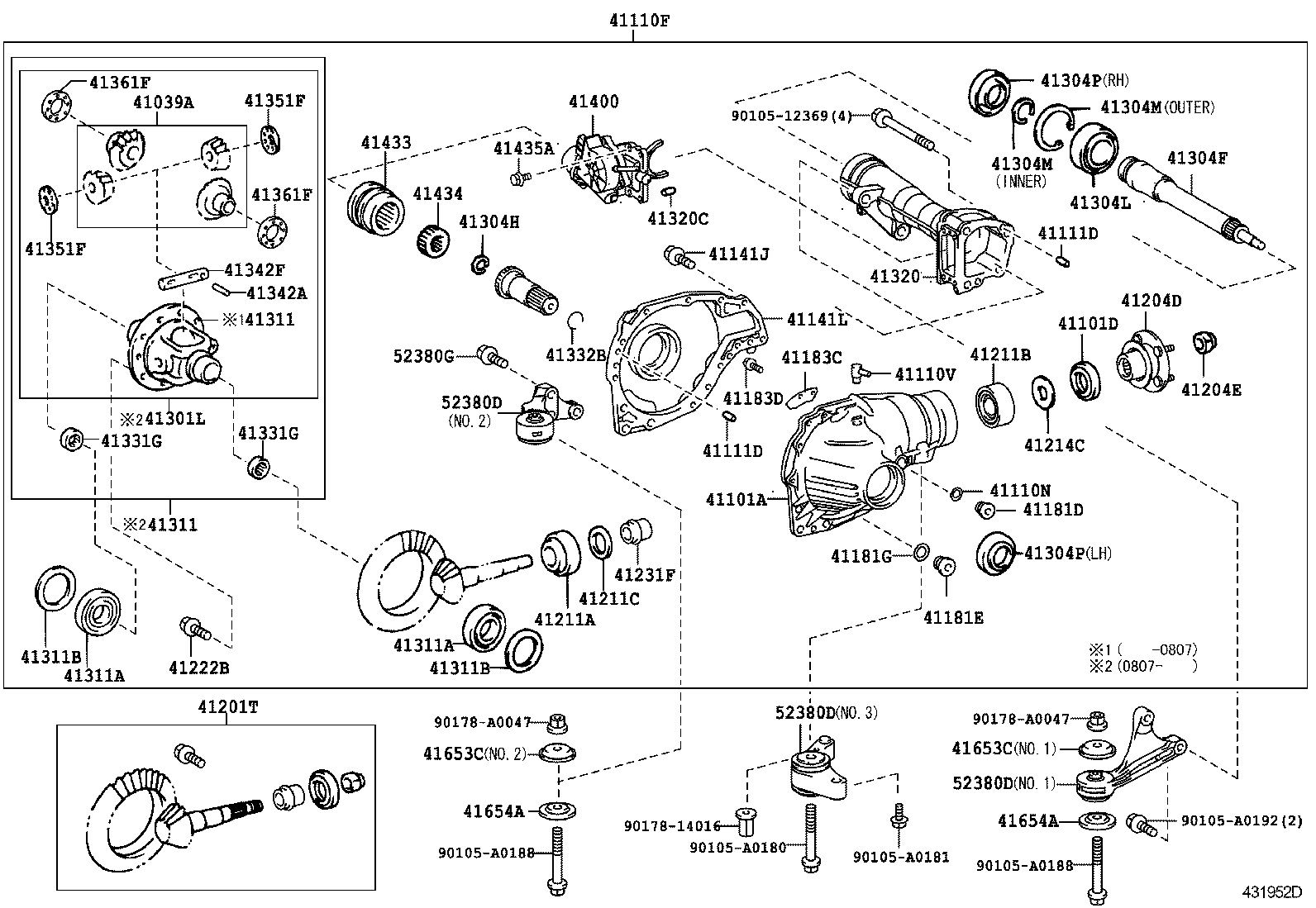  SEQUOIA |  FRONT AXLE HOUSING DIFFERENTIAL