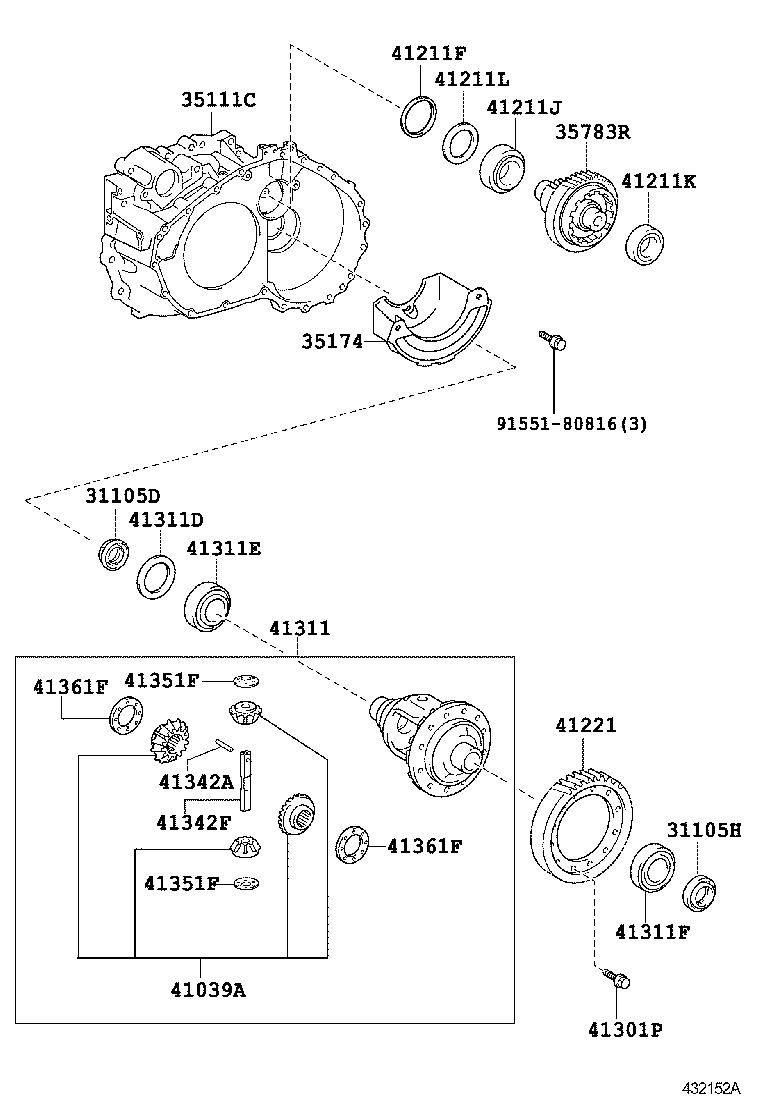  CAMRY NAP |  FRONT AXLE HOUSING DIFFERENTIAL