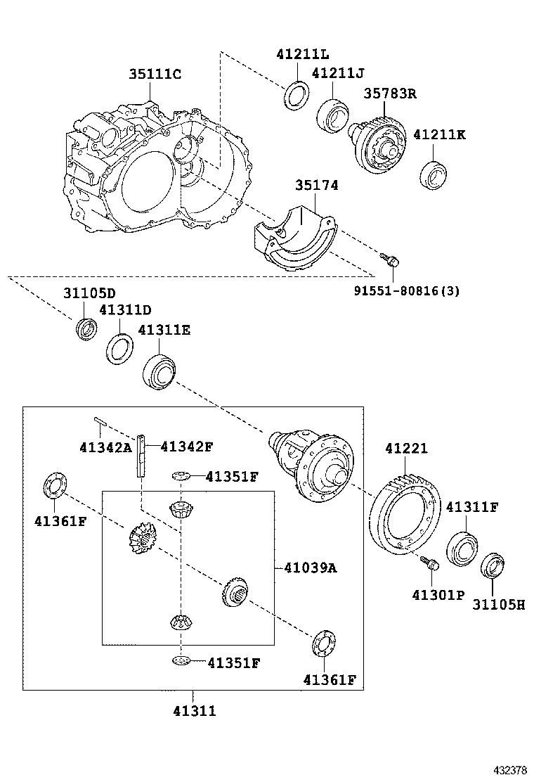  CAMRY JPP |  FRONT AXLE HOUSING DIFFERENTIAL