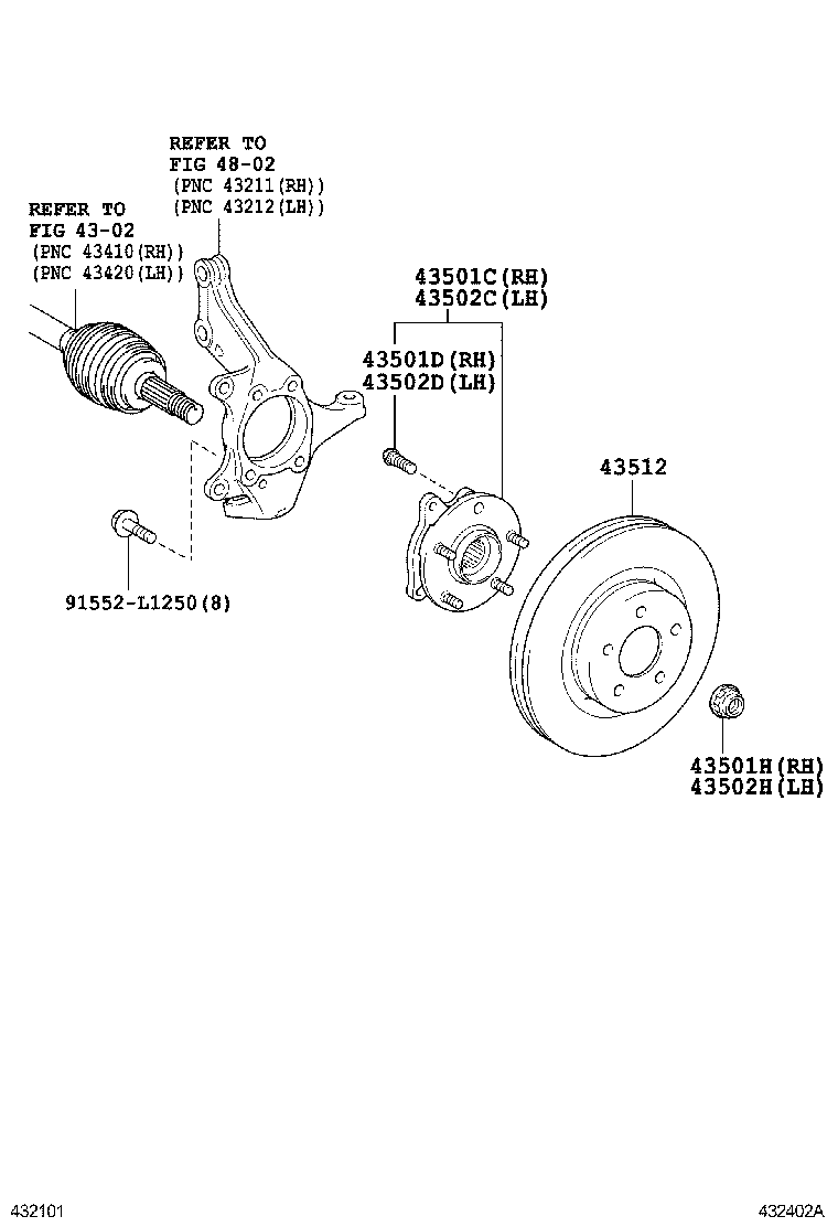  SCION TC |  FRONT AXLE HUB