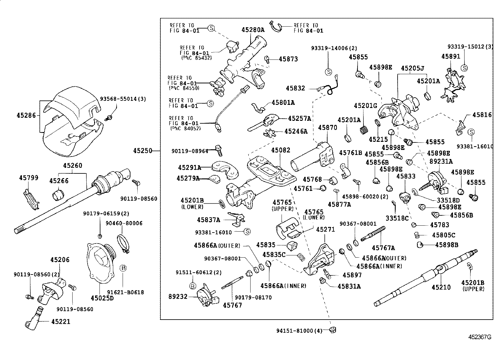  LS430 |  STEERING COLUMN SHAFT