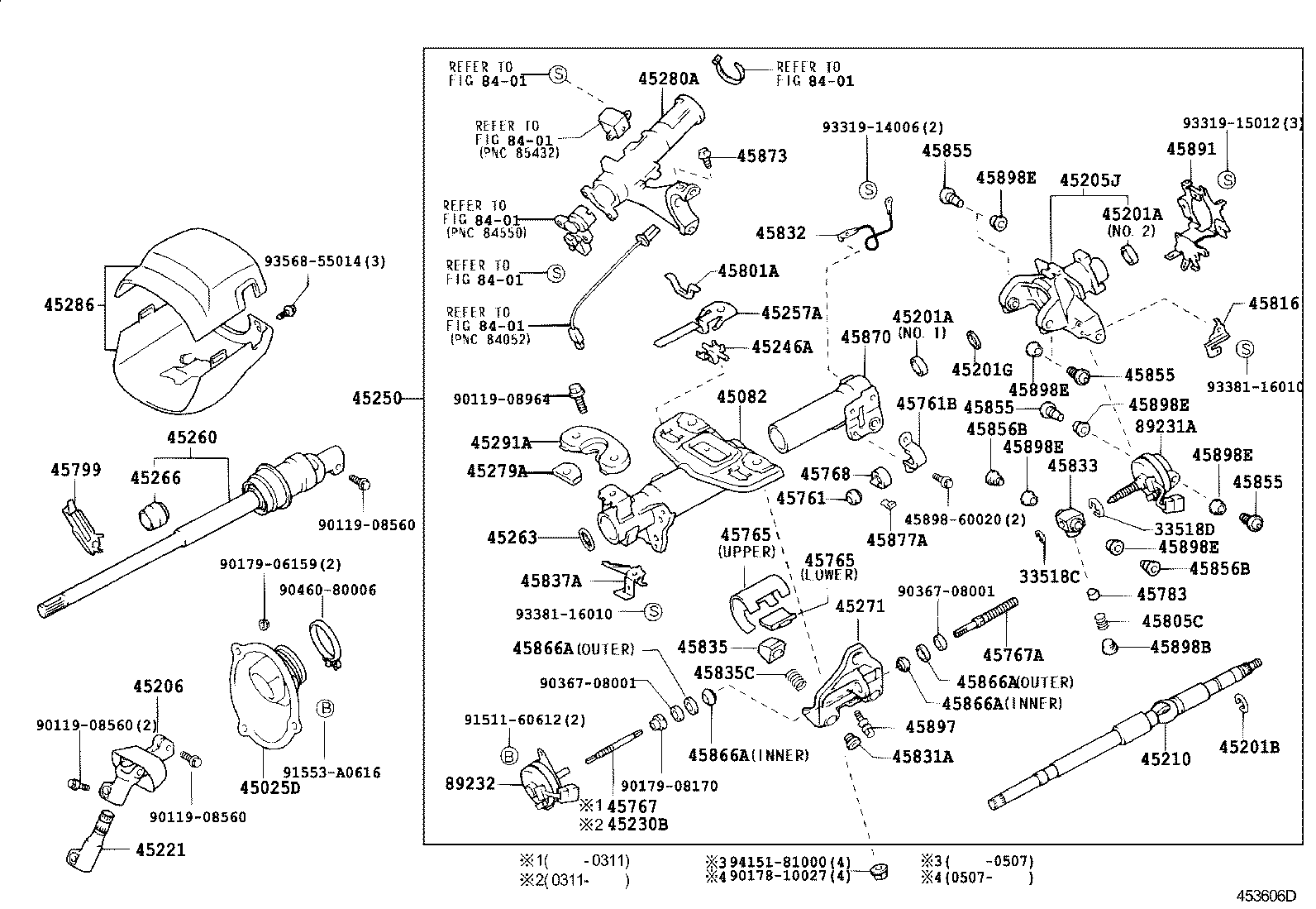  LS430 |  STEERING COLUMN SHAFT