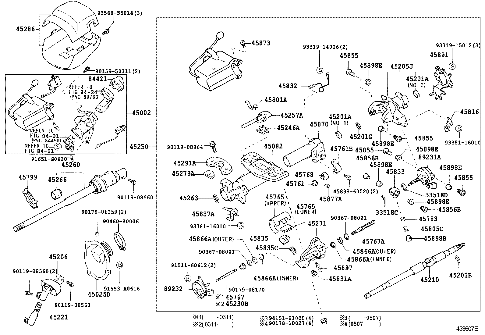  LS430 |  STEERING COLUMN SHAFT