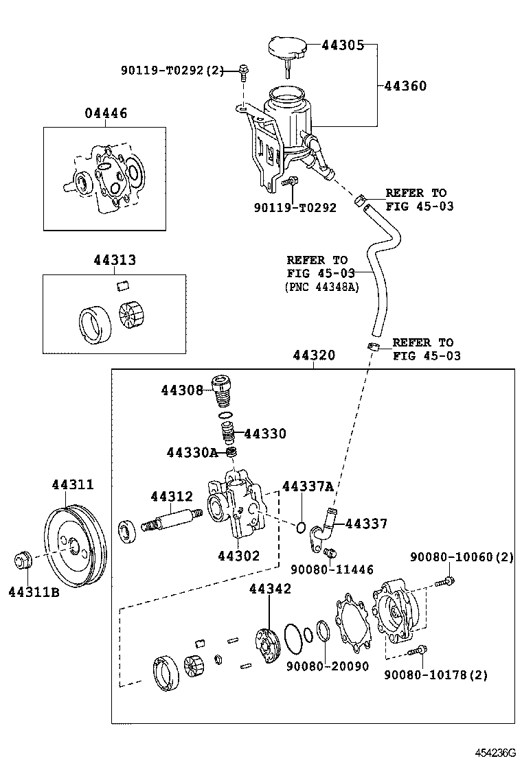  HILUX |  VANE PUMP RESERVOIR POWER STEERING