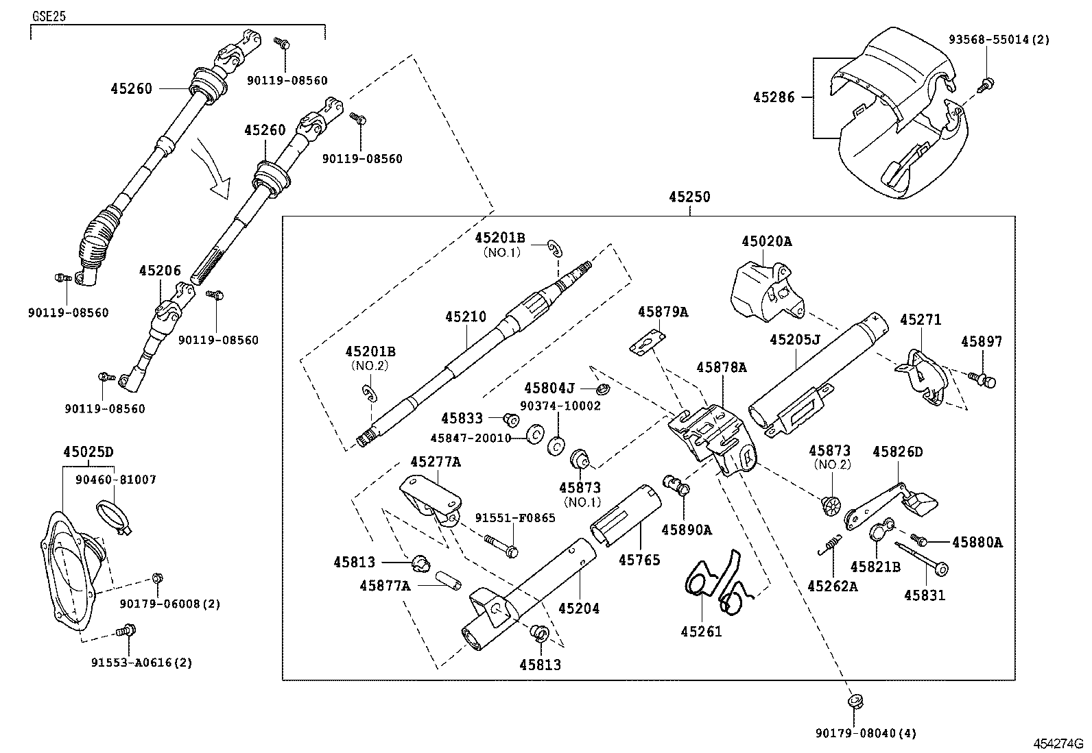  IS250 350 |  STEERING COLUMN SHAFT