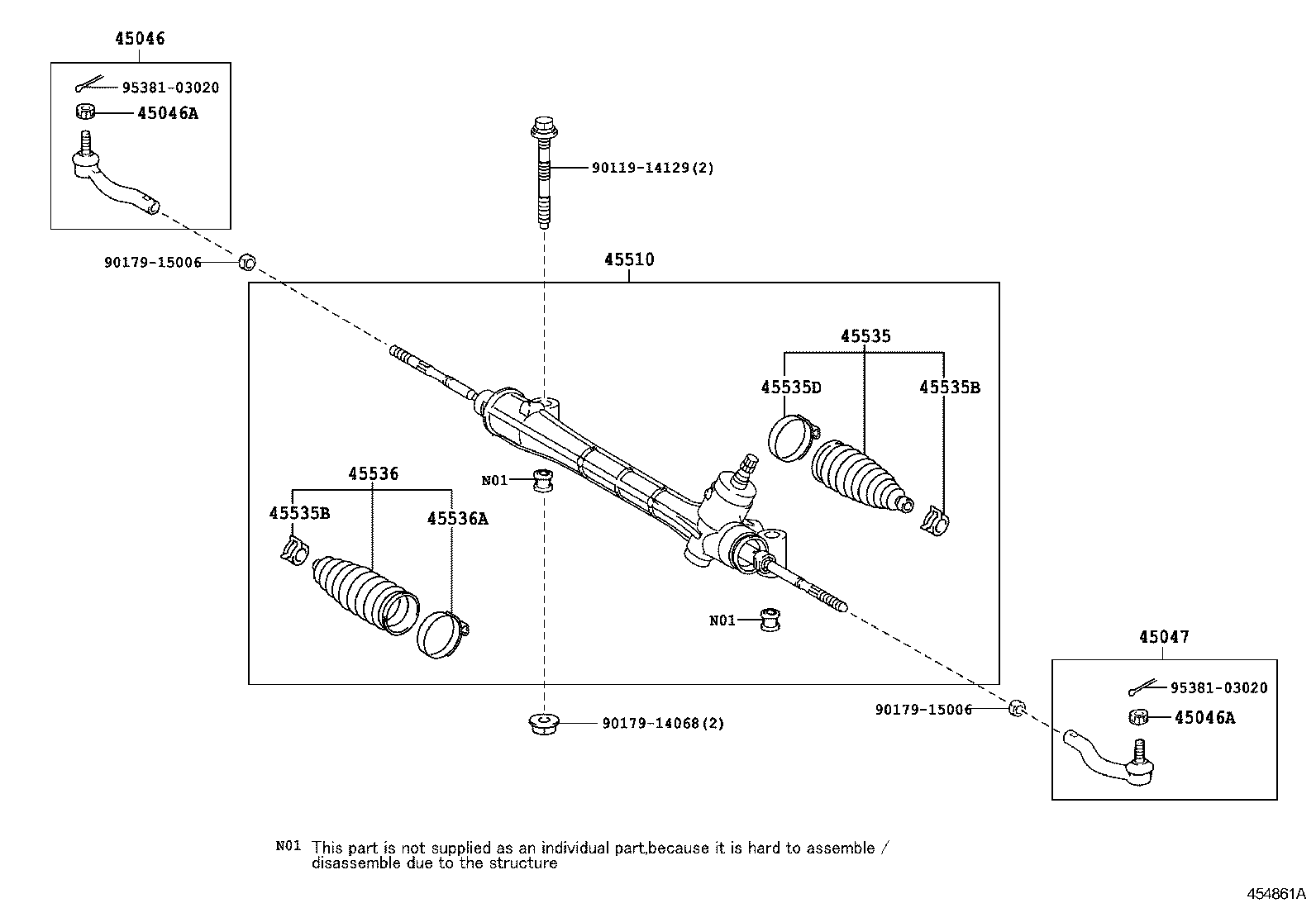  SCION XB |  FRONT STEERING GEAR LINK