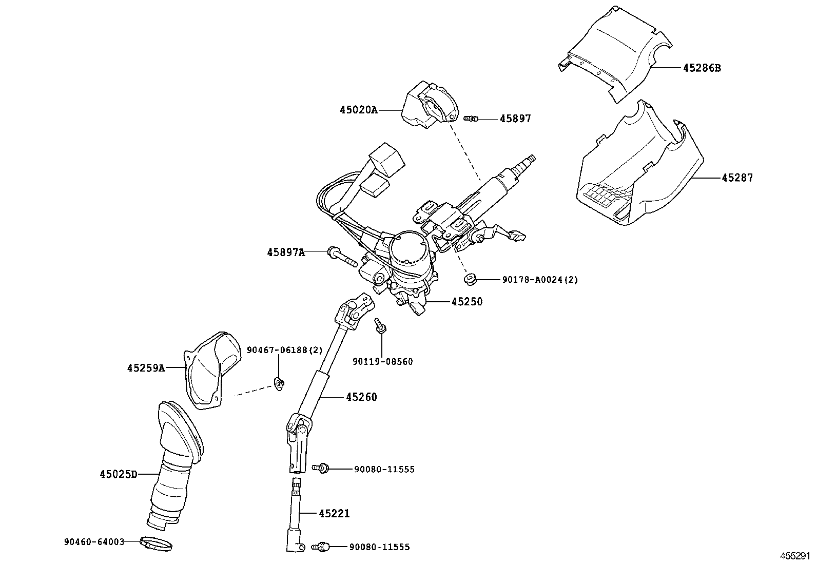  RAV4 NAP |  STEERING COLUMN SHAFT