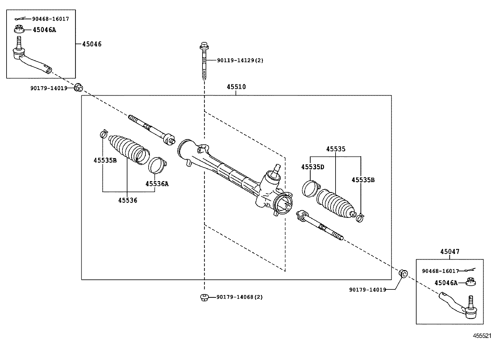  PRIUS PLUG IN HBD |  FRONT STEERING GEAR LINK