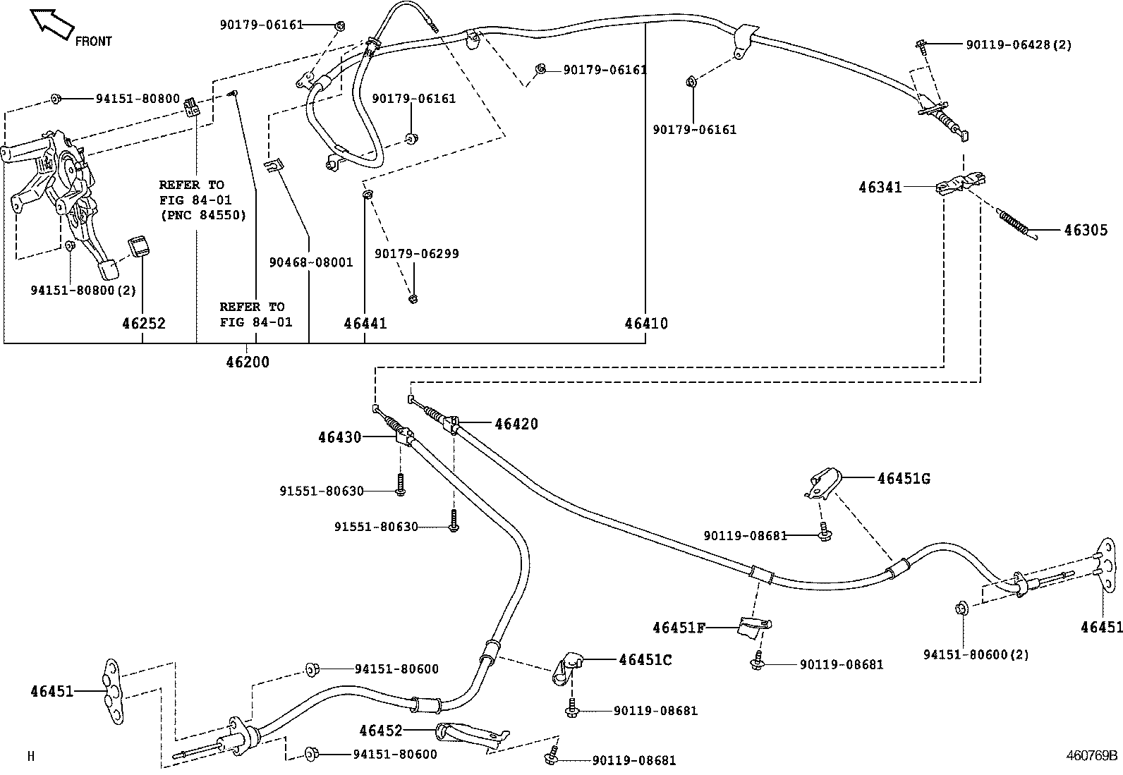  IS250 350 |  PARKING BRAKE CABLE