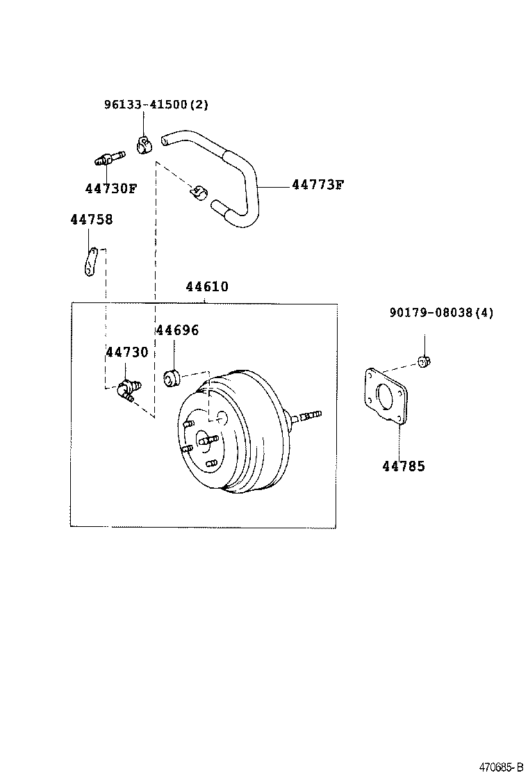  LAND CRUISER 70 |  BRAKE BOOSTER VACUUM TUBE