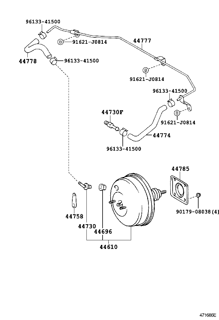  LAND CRUISER 70 |  BRAKE BOOSTER VACUUM TUBE