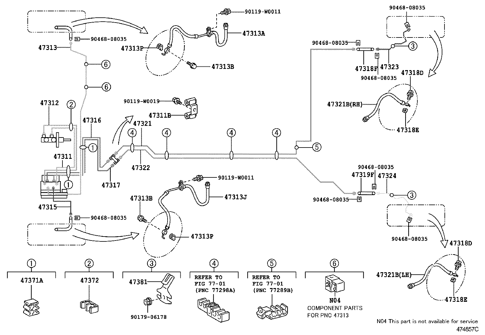  YARIS FRP |  BRAKE TUBE CLAMP