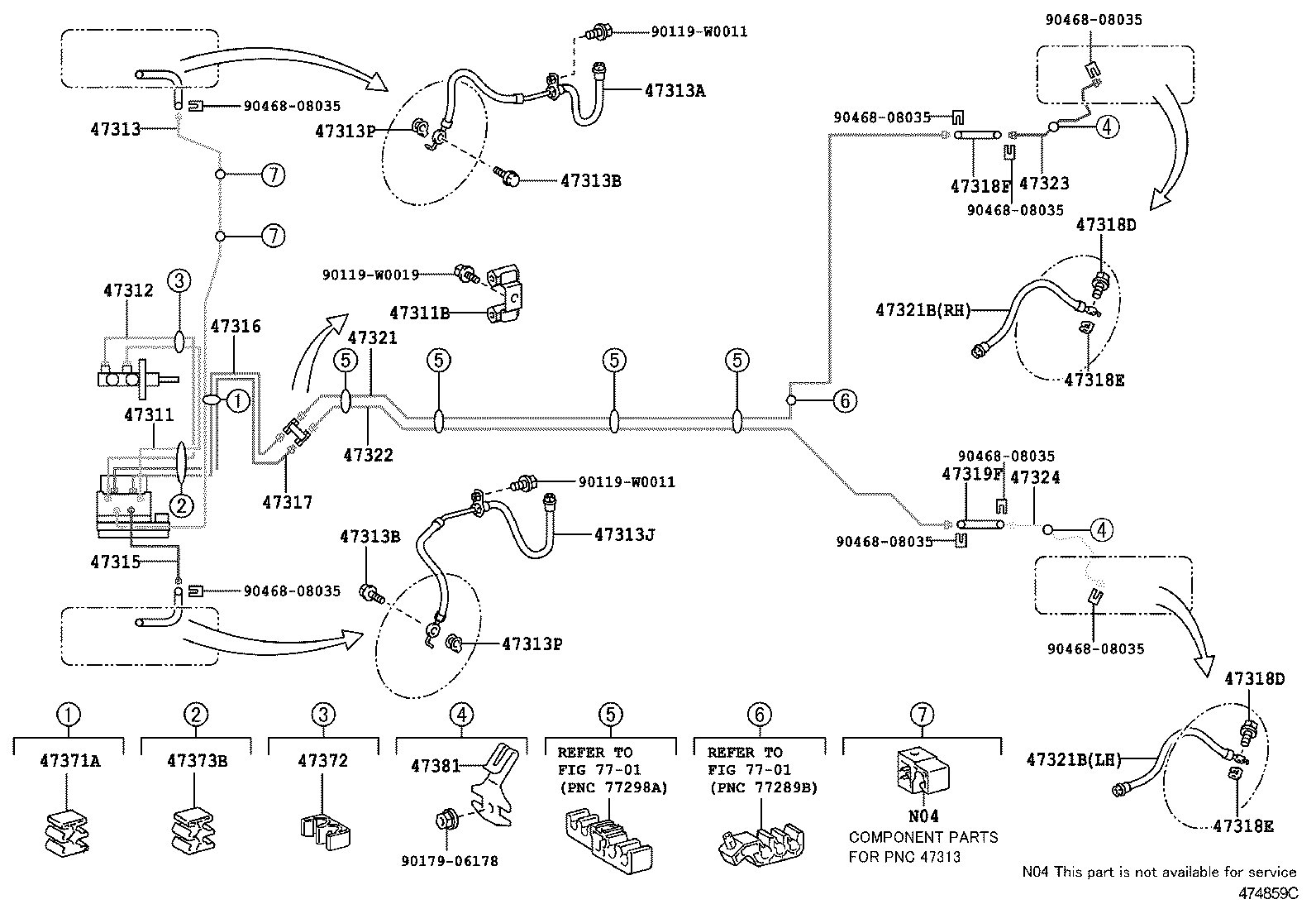  YARIS FRP |  BRAKE TUBE CLAMP