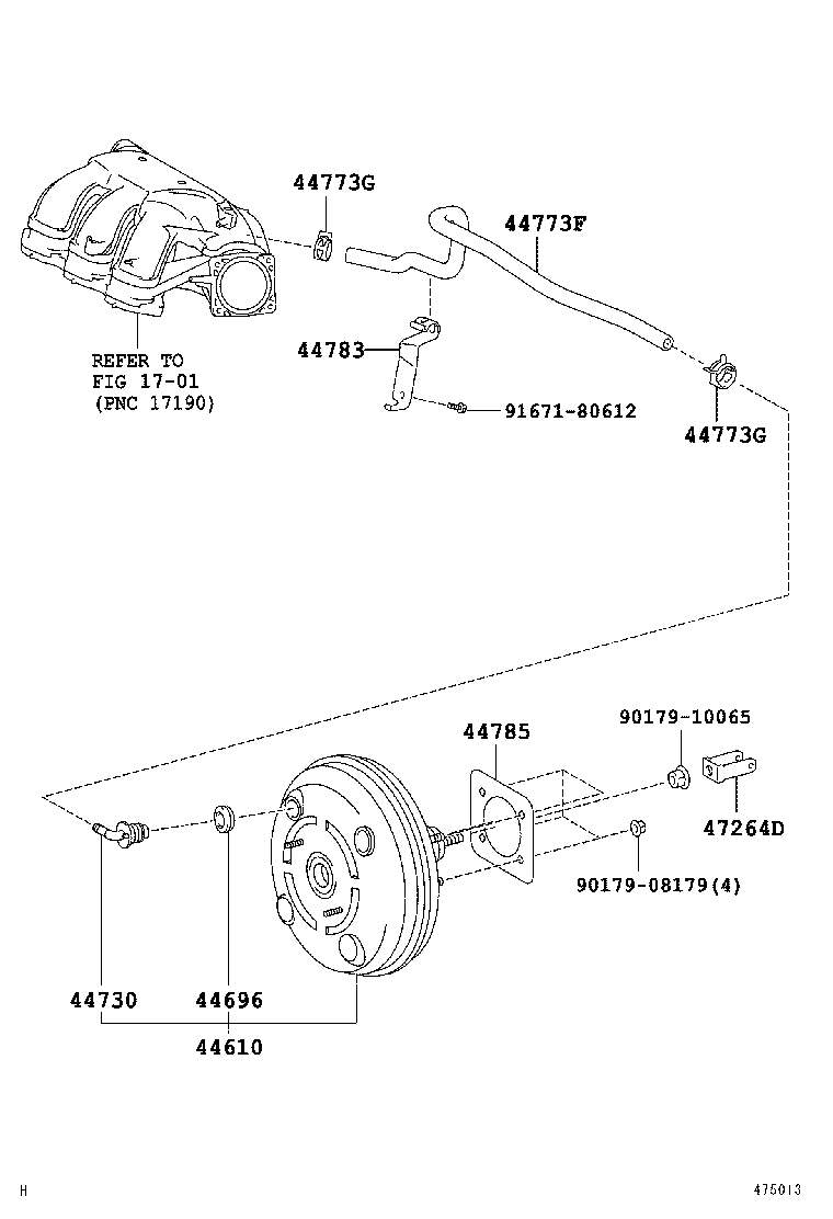  RAV4 JPP |  BRAKE BOOSTER VACUUM TUBE