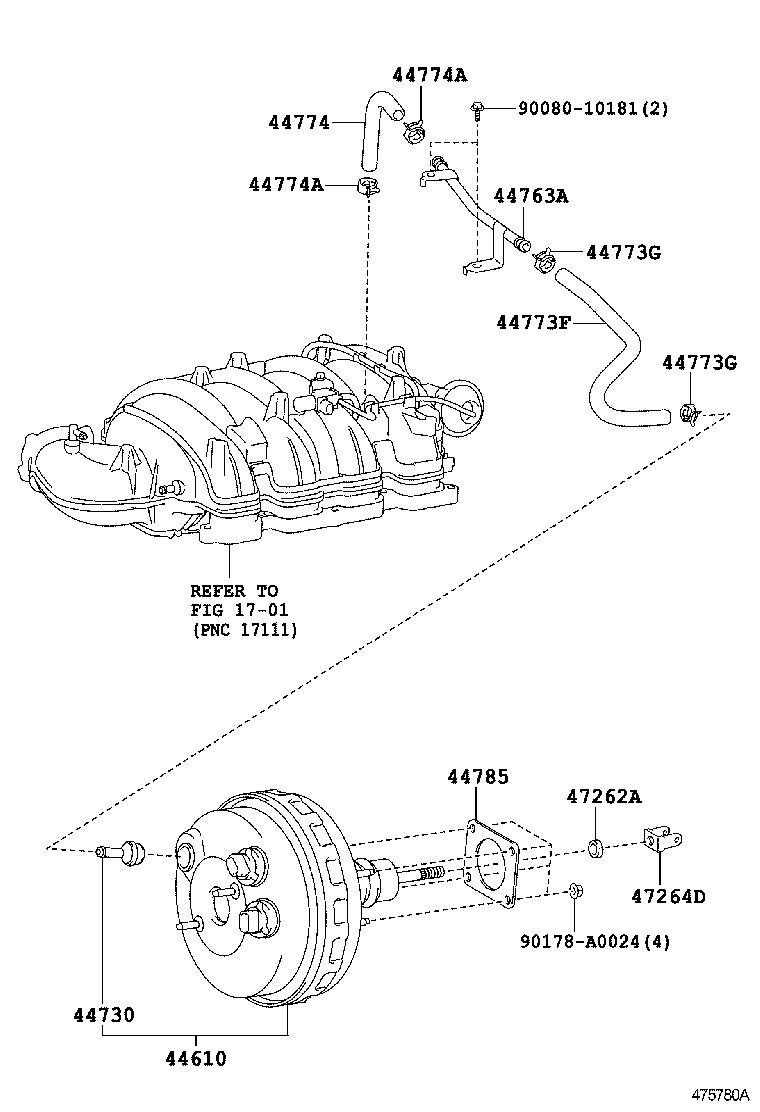  TUNDRA |  BRAKE BOOSTER VACUUM TUBE