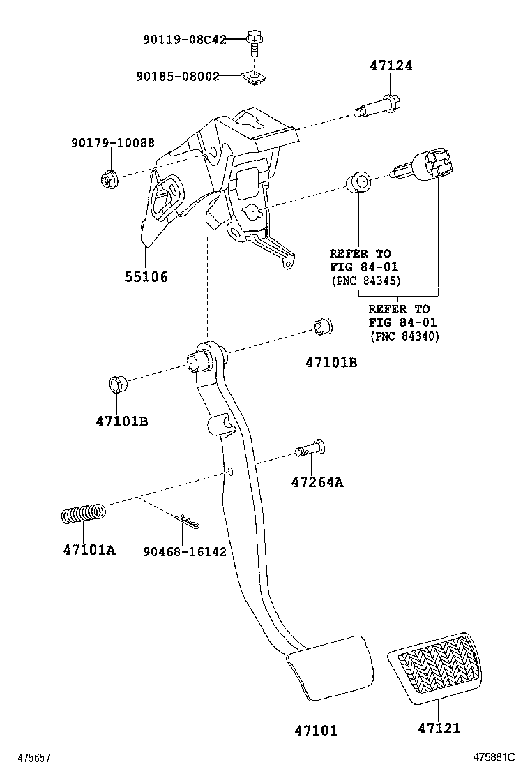  SCION XB |  BRAKE PEDAL BRACKET