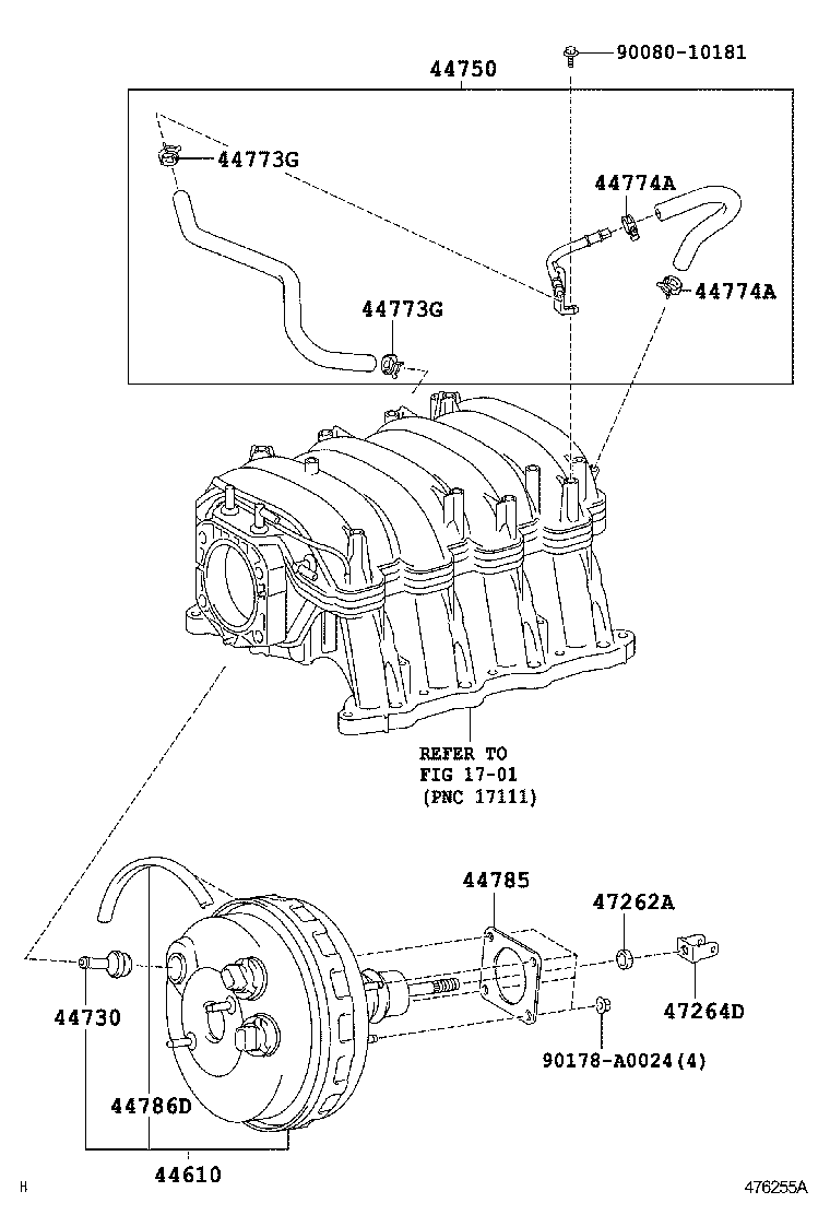  SEQUOIA |  BRAKE BOOSTER VACUUM TUBE