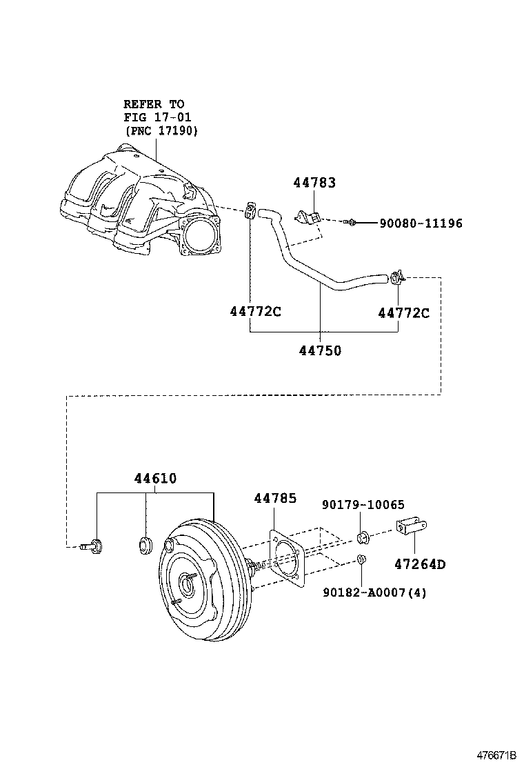  VENZA |  BRAKE BOOSTER VACUUM TUBE