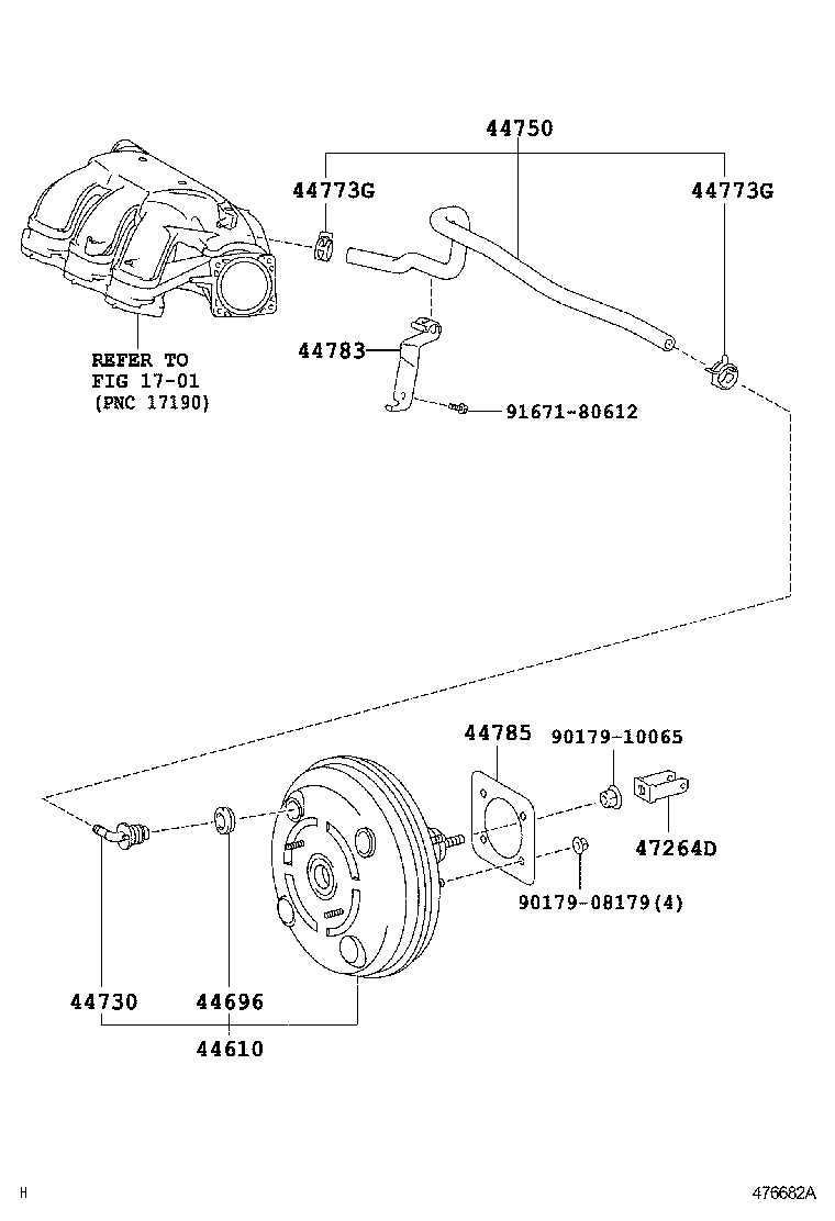  RAV4 NAP |  BRAKE BOOSTER VACUUM TUBE