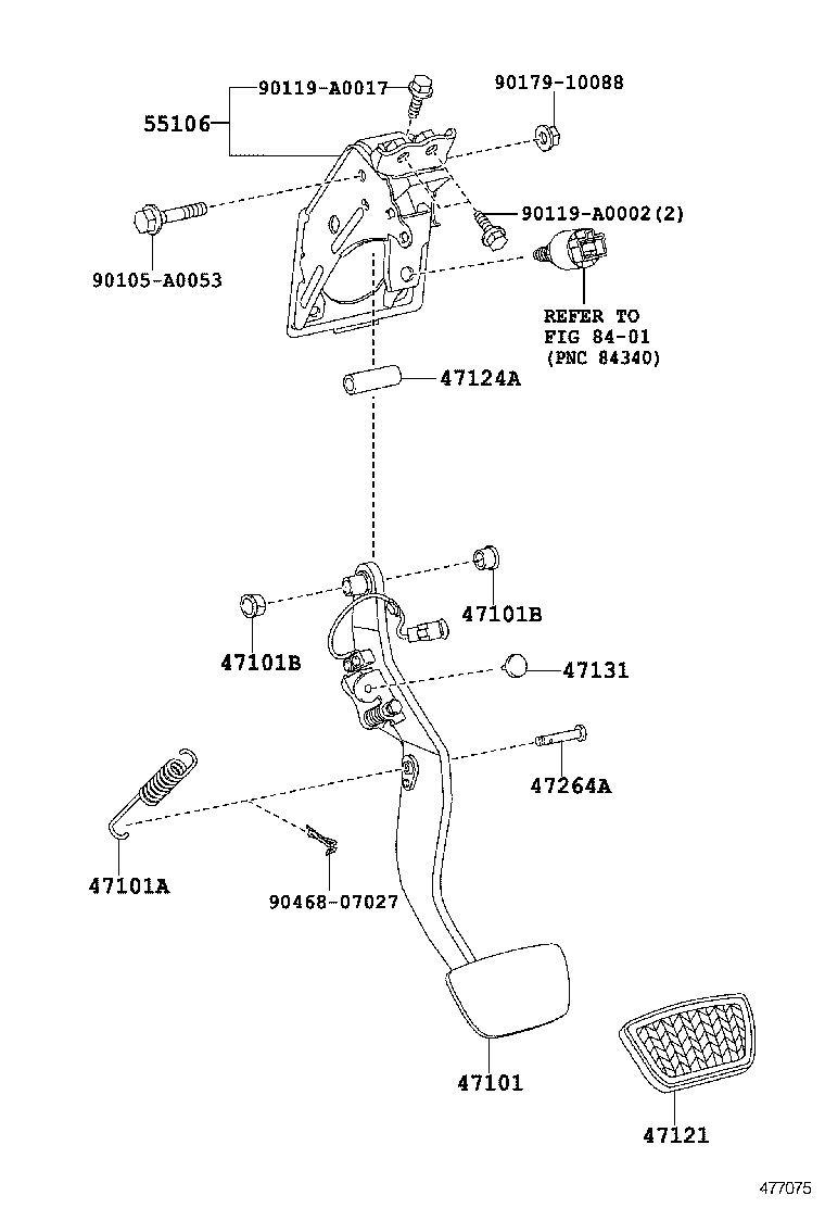  HIGHLANDER NAP |  BRAKE PEDAL BRACKET