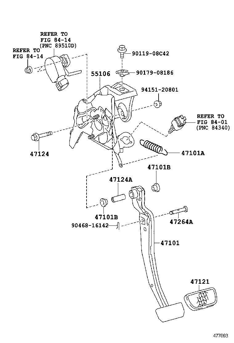  PRIUS PLUG IN HBD |  BRAKE PEDAL BRACKET
