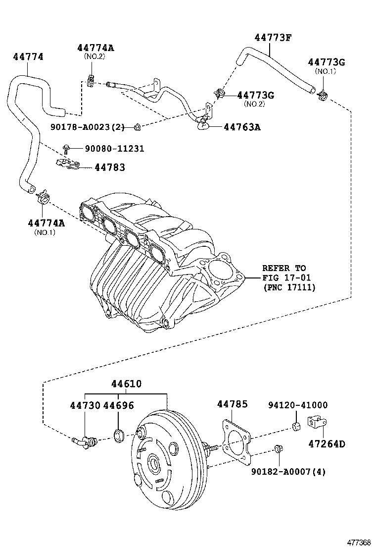  COROLLA NAP |  BRAKE BOOSTER VACUUM TUBE