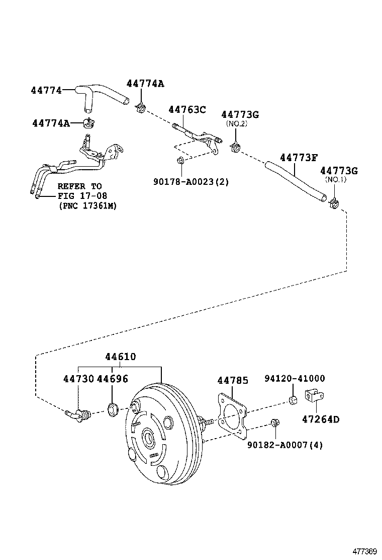  COROLLA NAP |  BRAKE BOOSTER VACUUM TUBE