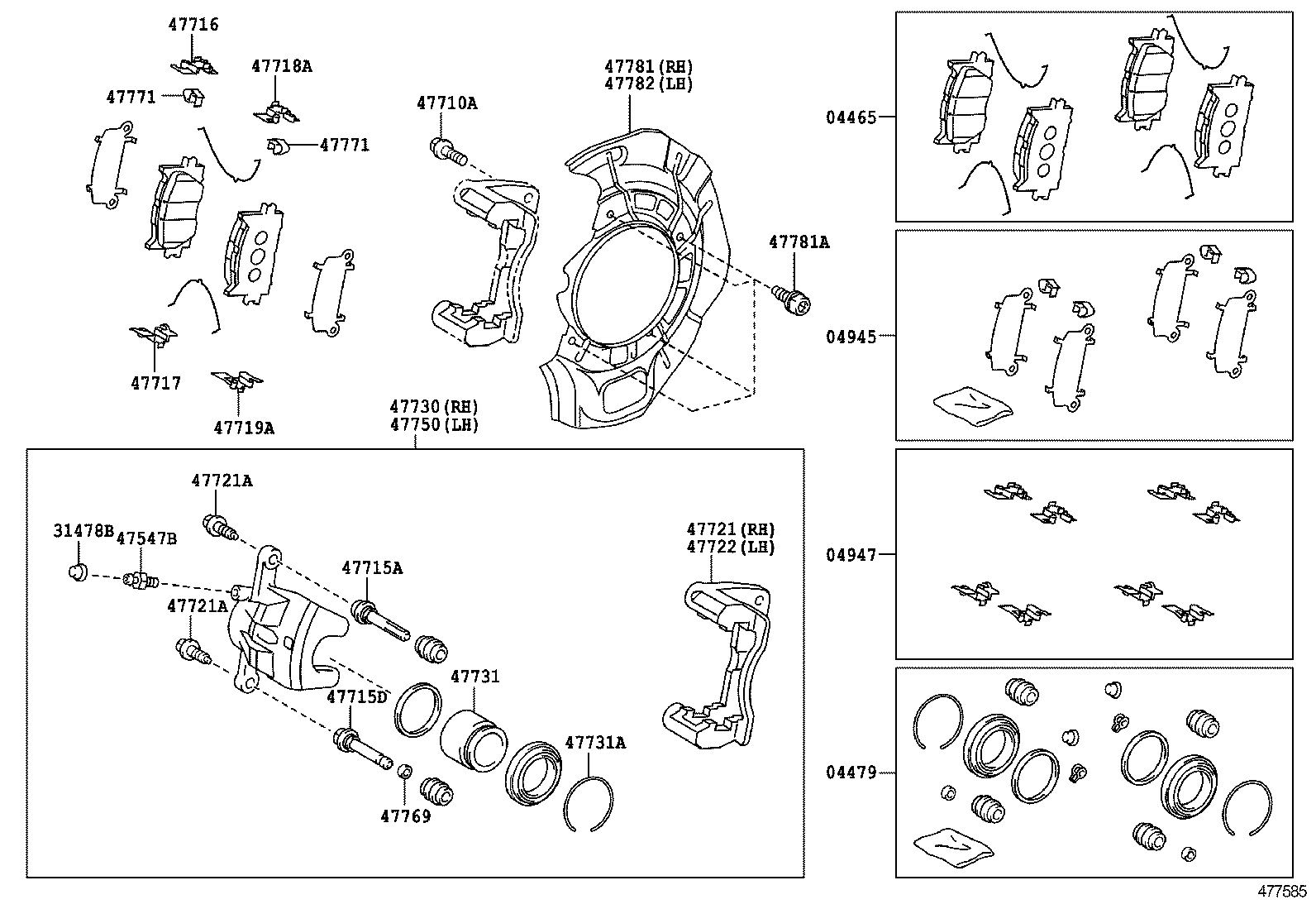  CAMRY HV JPP |  FRONT DISC BRAKE CALIPER DUST COVER