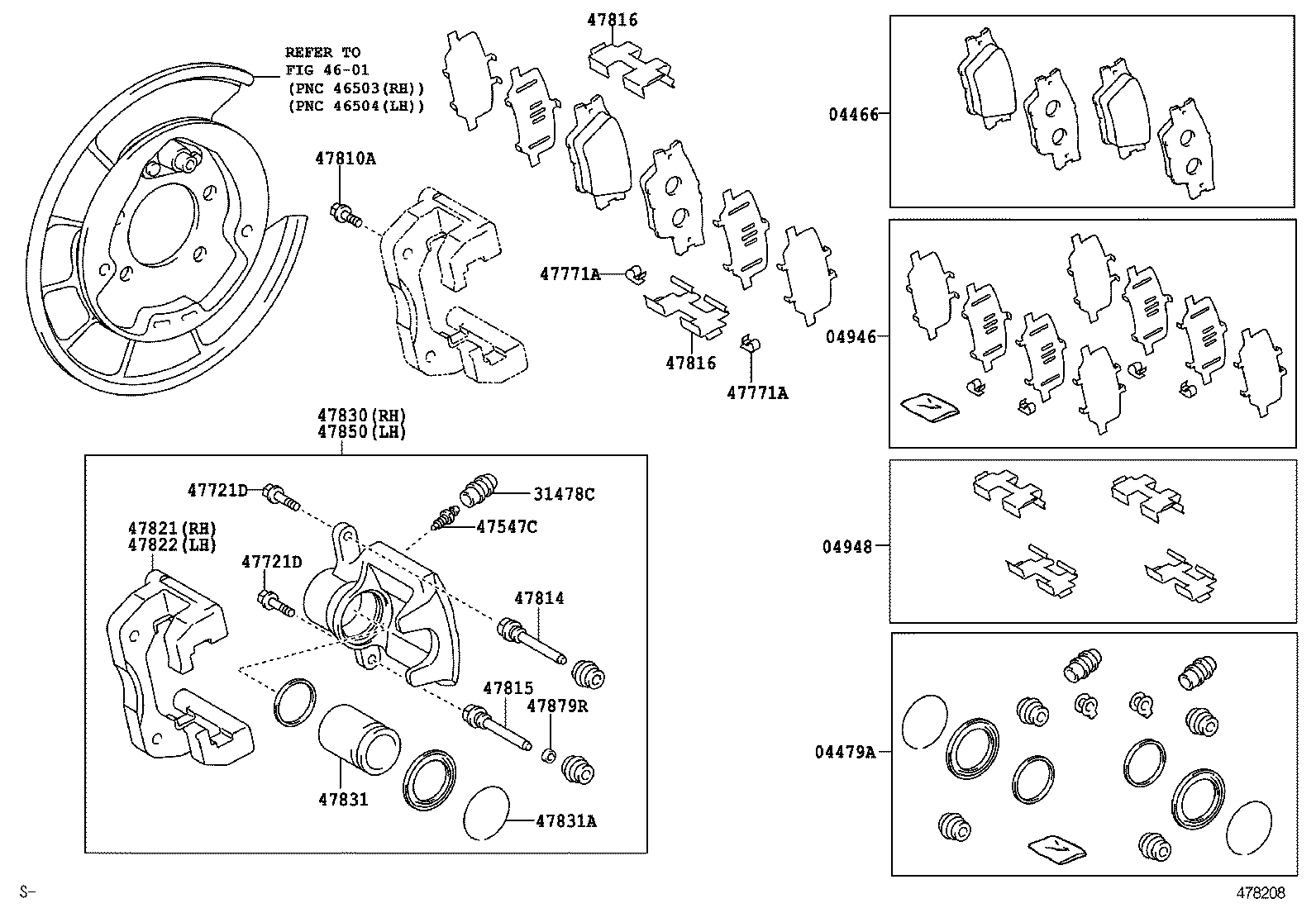 RAV4 NAP |  REAR DISC BRAKE CALIPER DUST COVER