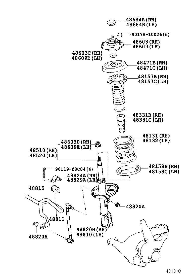  SCION TC |  FRONT SPRING SHOCK ABSORBER