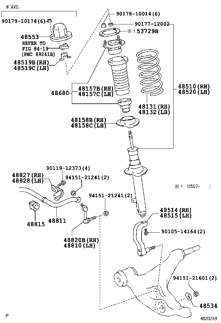  GS30 35 43 460 |  FRONT SPRING SHOCK ABSORBER