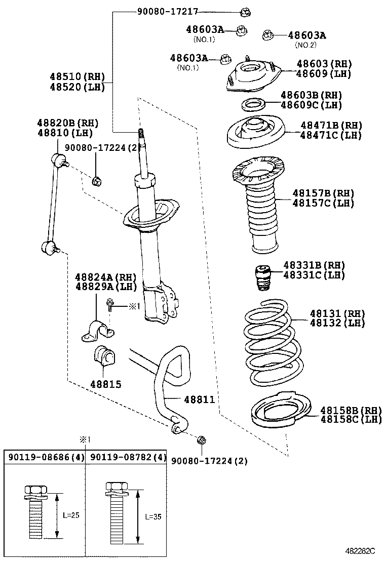  CAMRY HV NAP |  FRONT SPRING SHOCK ABSORBER