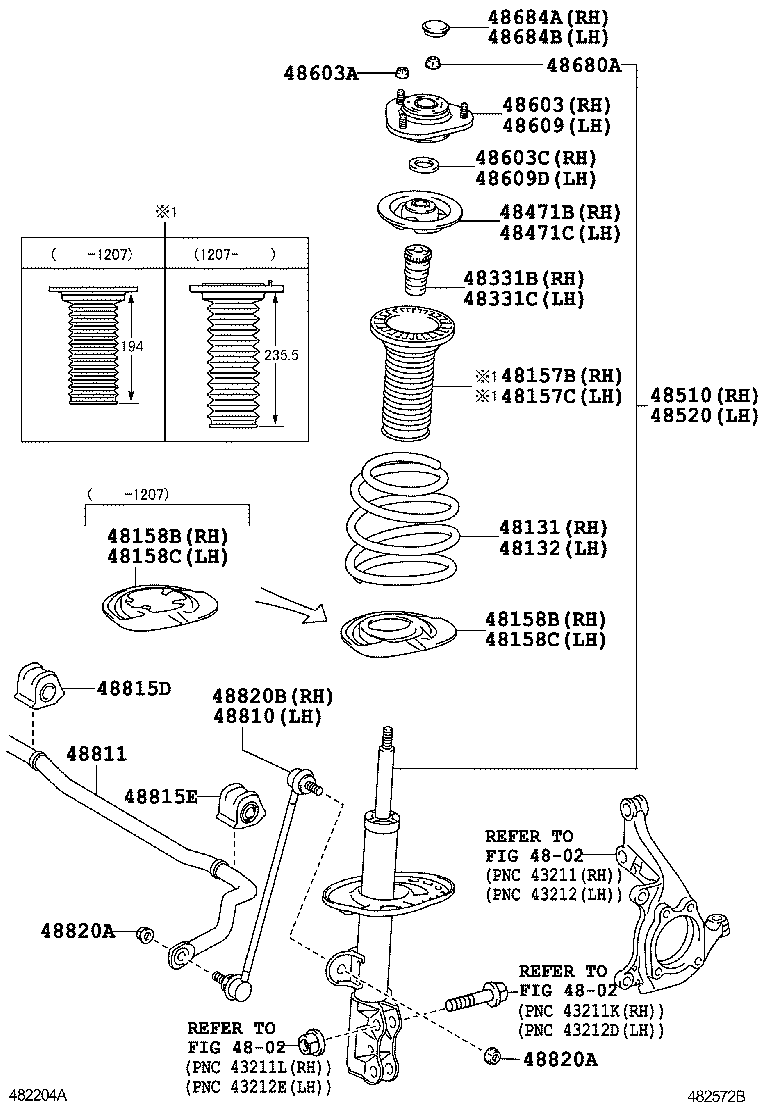  SCION XB |  FRONT SPRING SHOCK ABSORBER