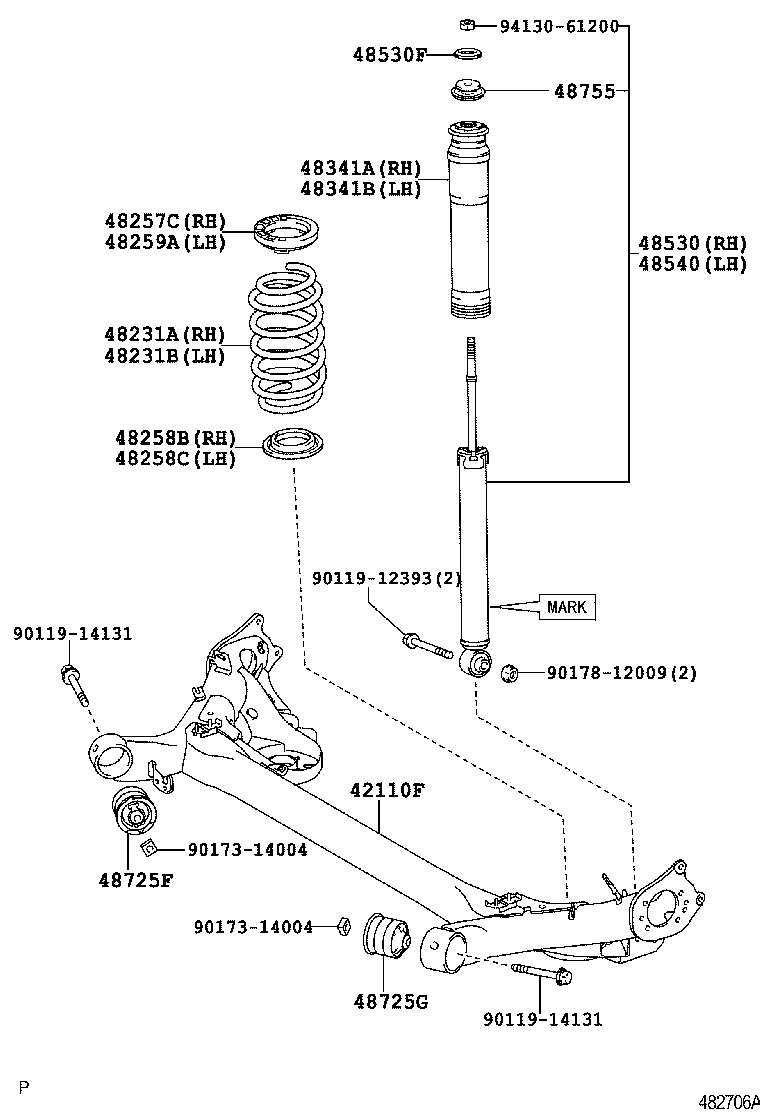  SCION XB |  REAR SPRING SHOCK ABSORBER