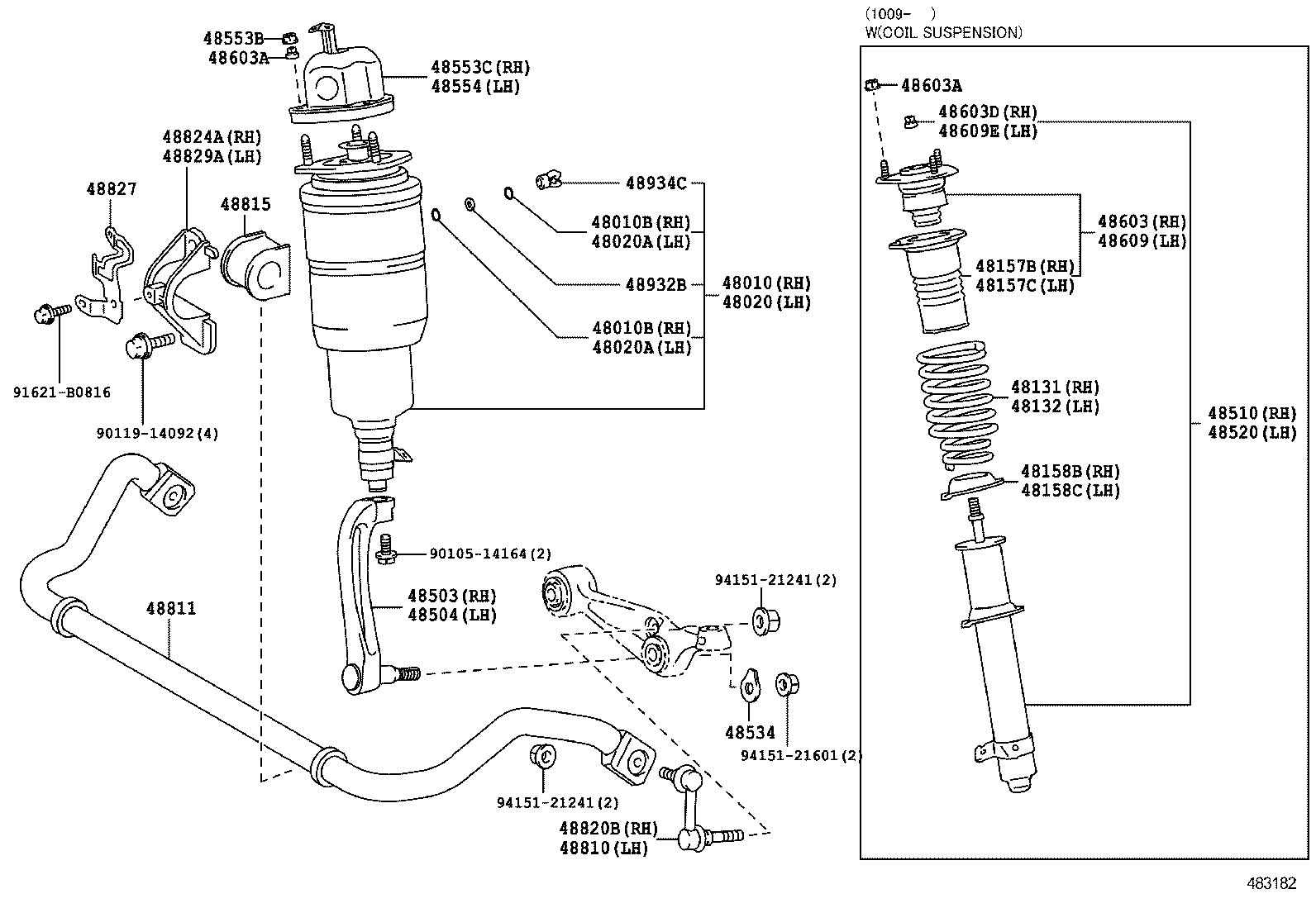  LS460 460L |  FRONT SPRING SHOCK ABSORBER