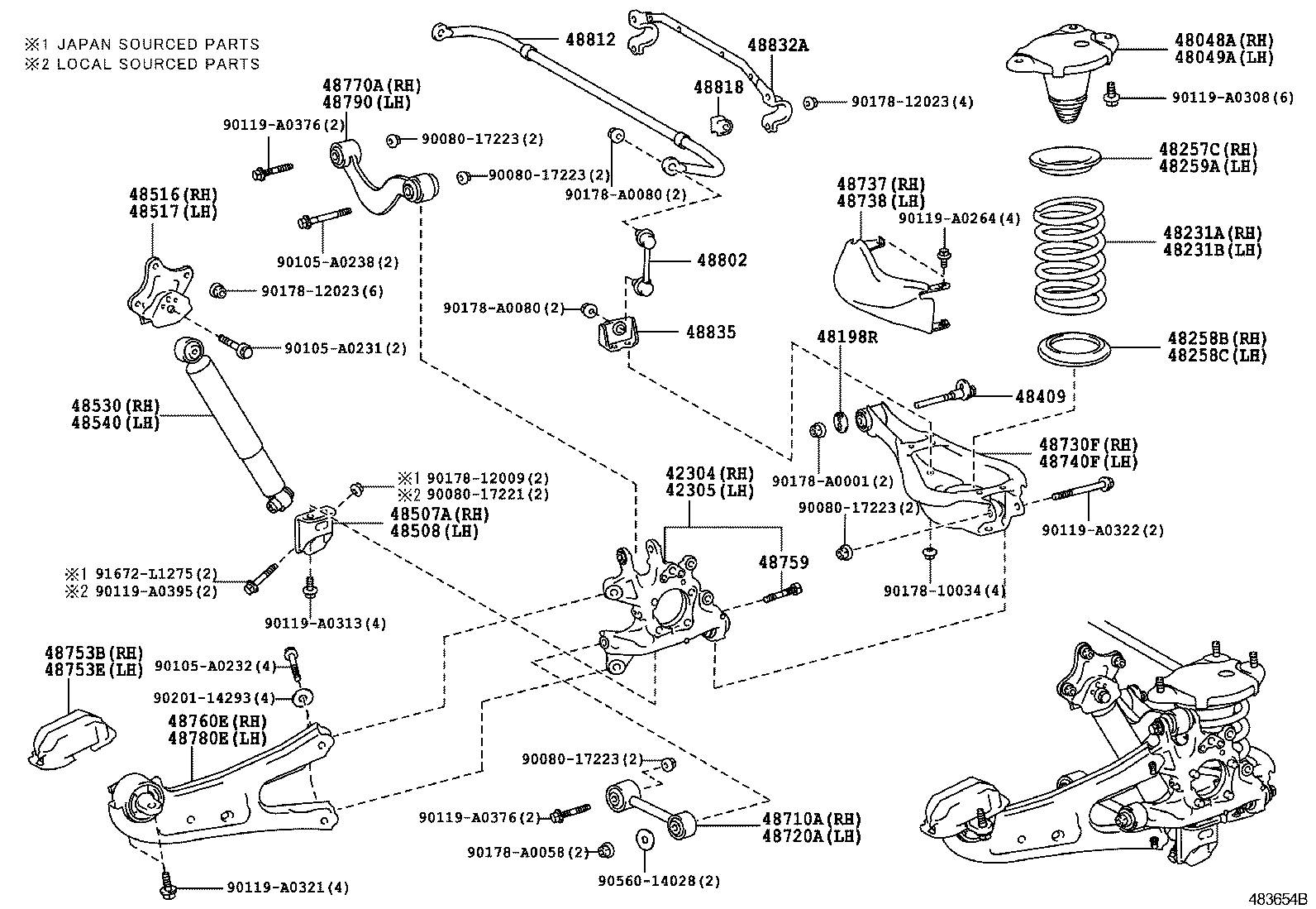  RX350 450H |  REAR SPRING SHOCK ABSORBER