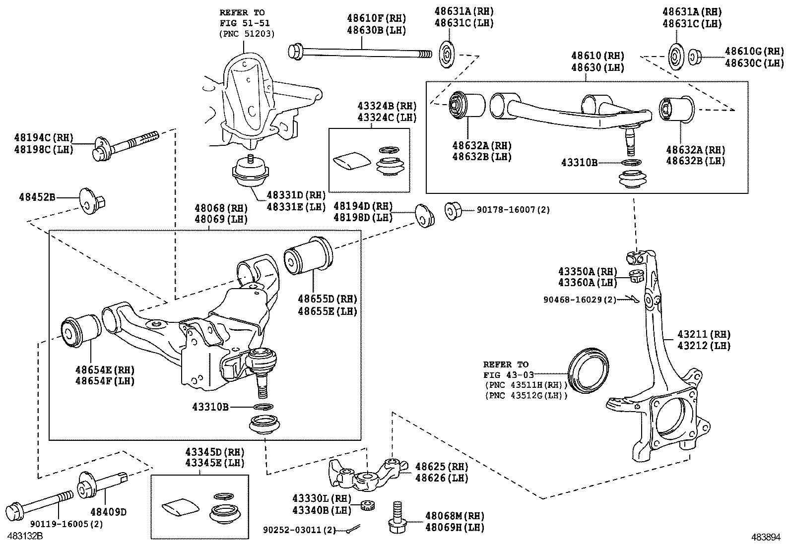  4RUNNER |  FRONT AXLE ARM STEERING KNUCKLE