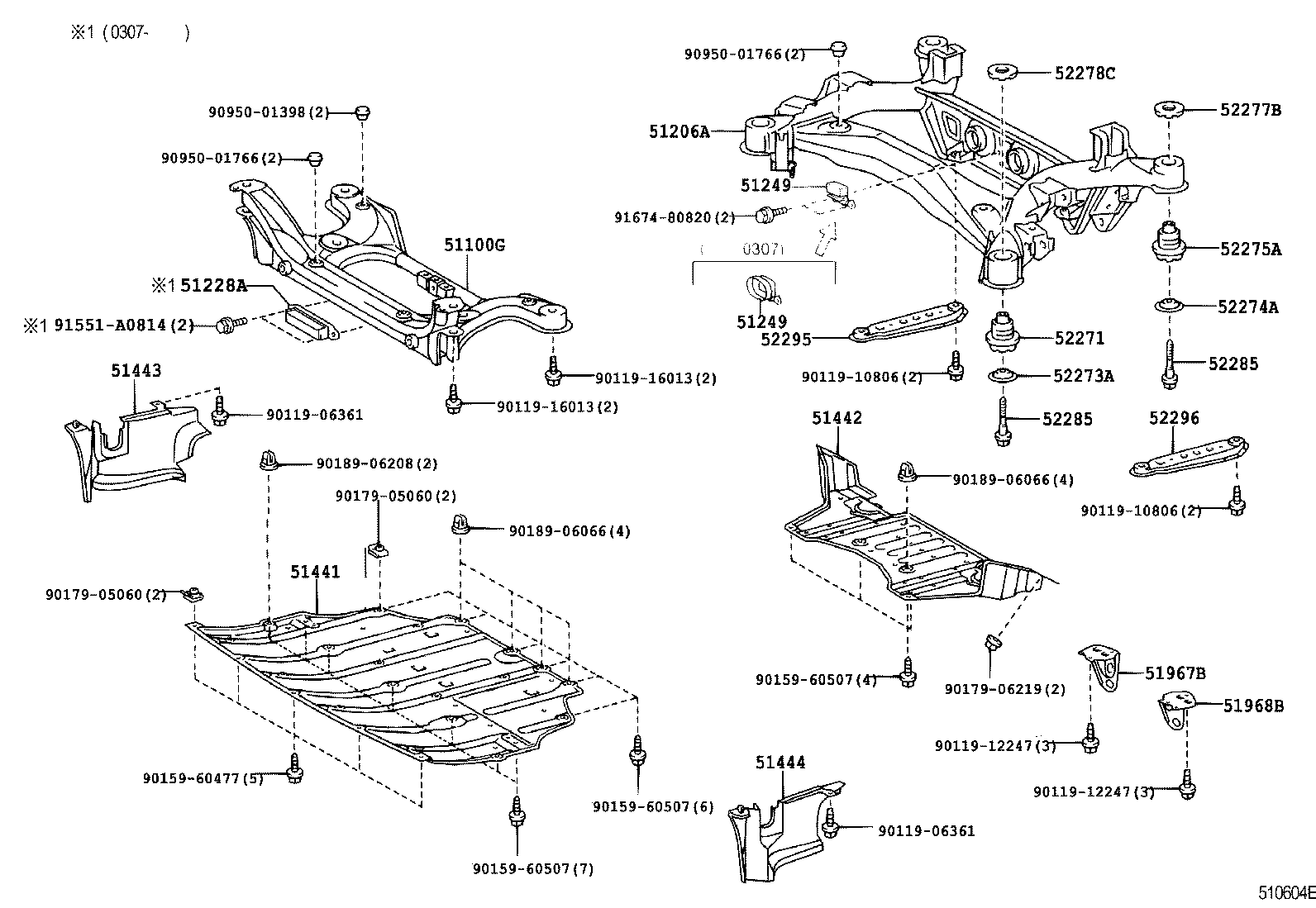  LS430 |  SUSPENSION CROSSMEMBER UNDER COVER