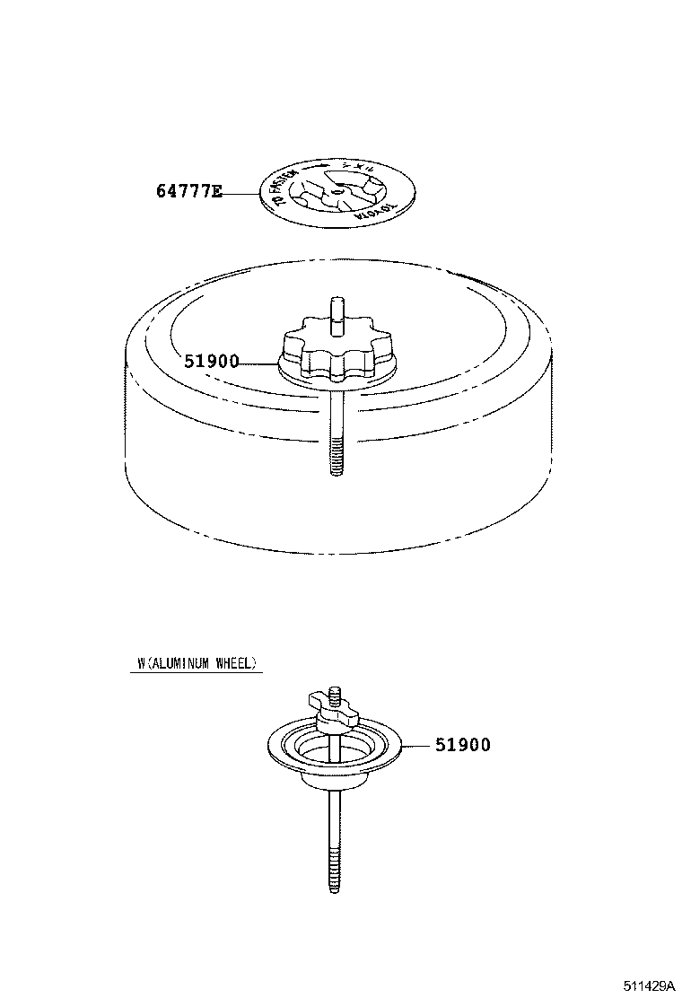  CAMRY NAP |  SPARE WHEEL CARRIER