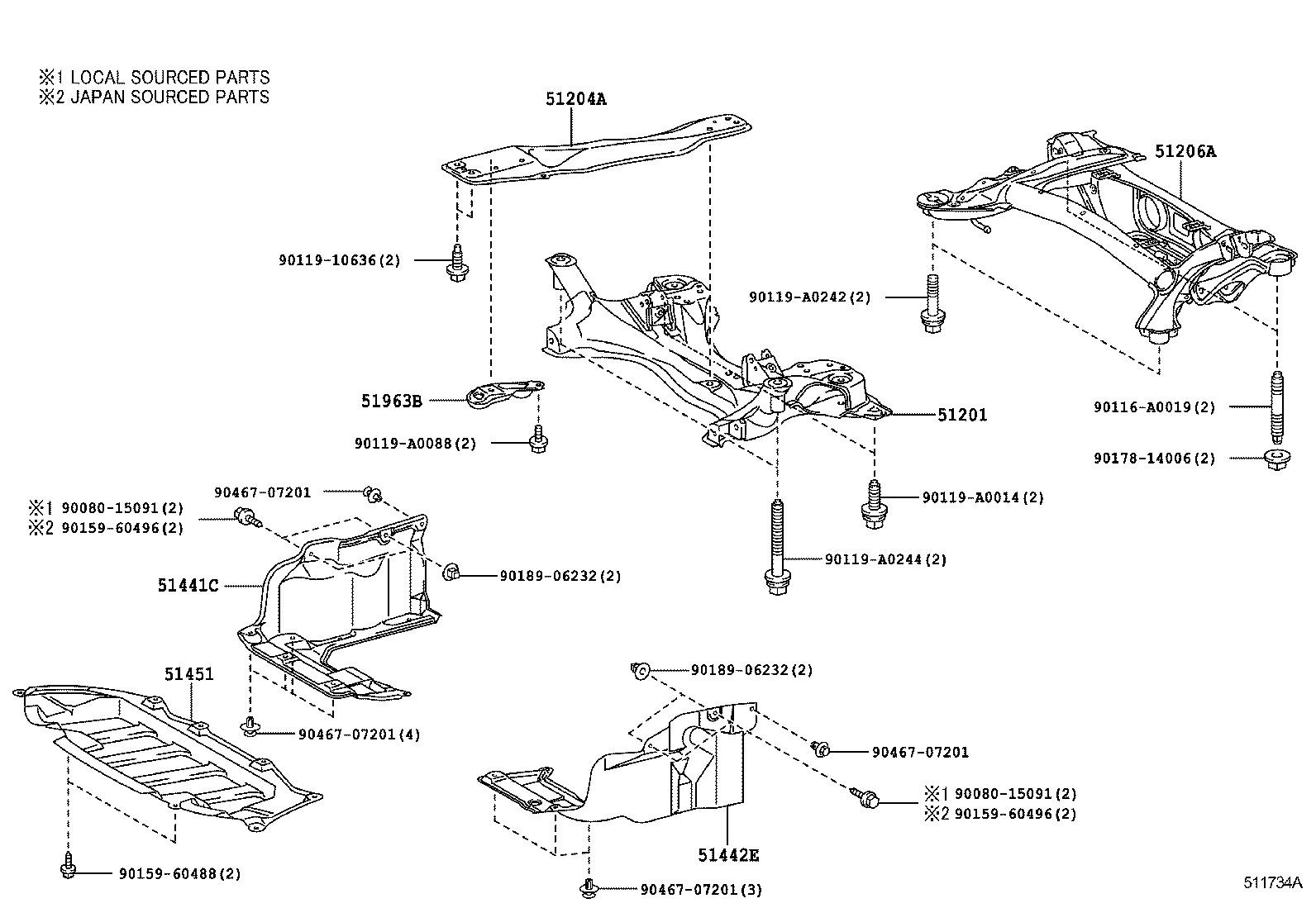  MATRIX |  SUSPENSION CROSSMEMBER UNDER COVER