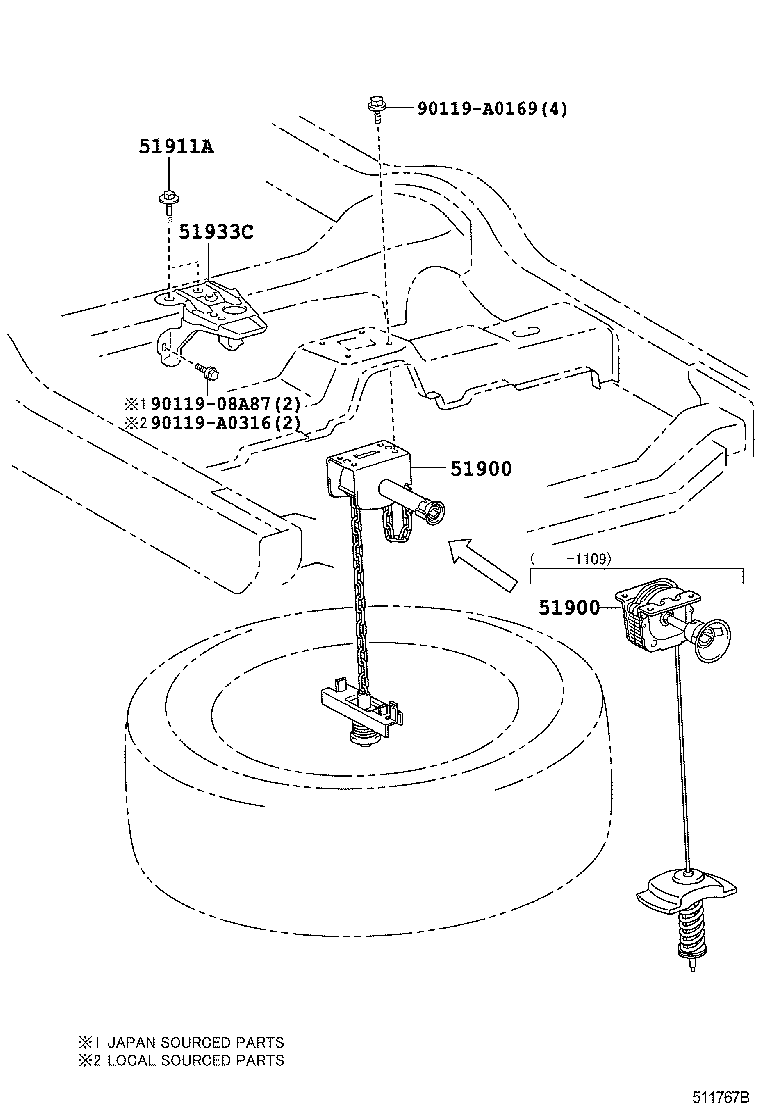  SEQUOIA |  SPARE WHEEL CARRIER