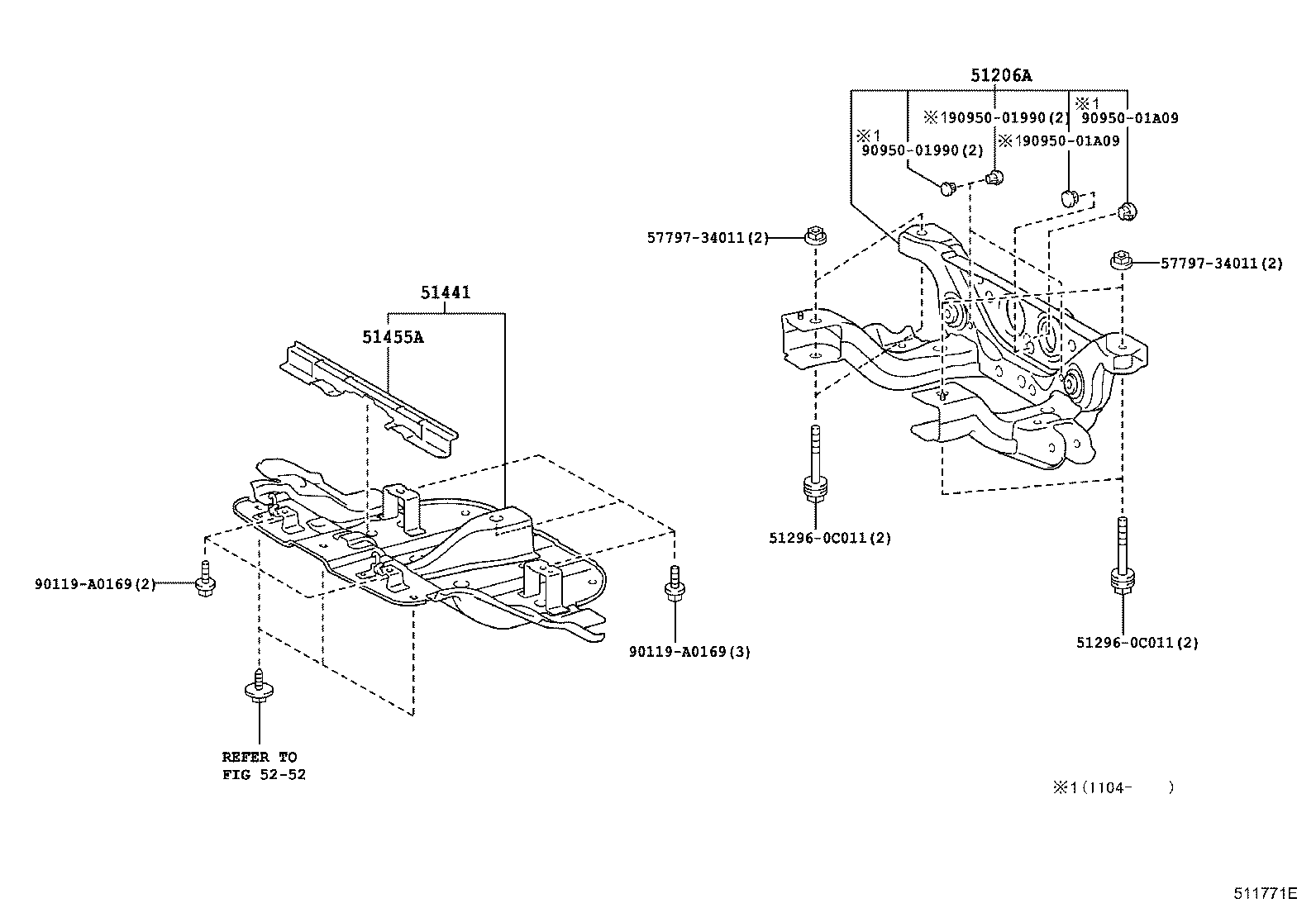  SEQUOIA |  SUSPENSION CROSSMEMBER UNDER COVER