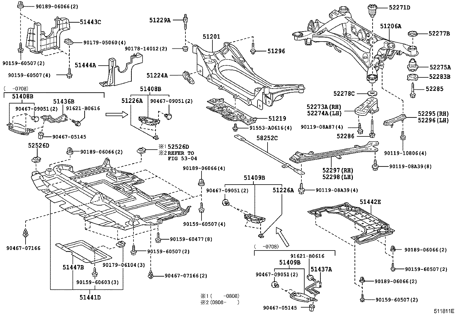  IS250 350 |  SUSPENSION CROSSMEMBER UNDER COVER