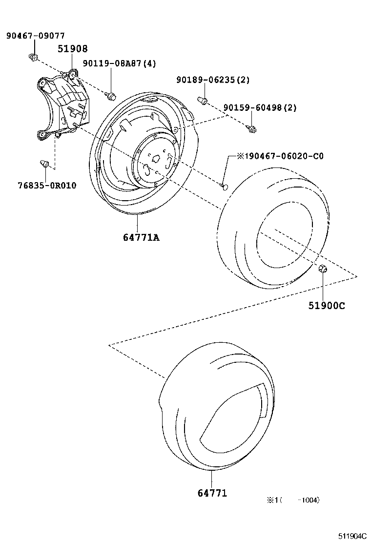  RAV4 NAP |  SPARE WHEEL CARRIER