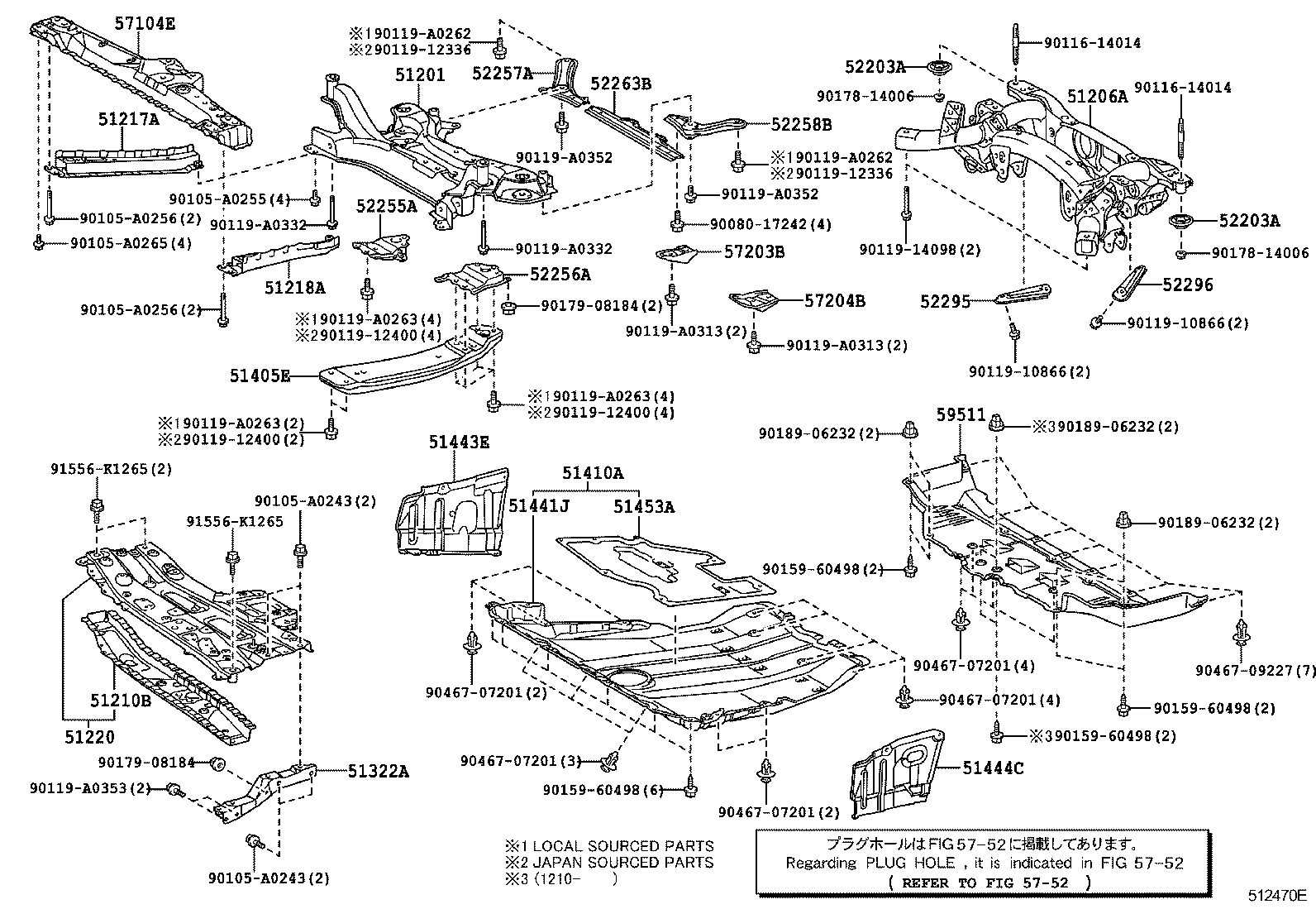  RAV4 EV |  SUSPENSION CROSSMEMBER UNDER COVER