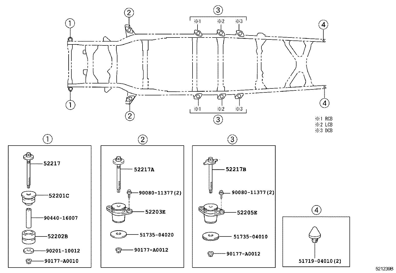  TACOMA |  CAB MOUNTING BODY MOUNTING